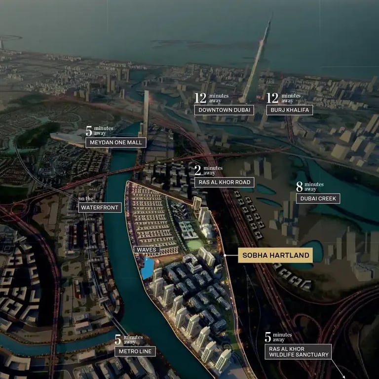 Sobha Hartland Waves location image