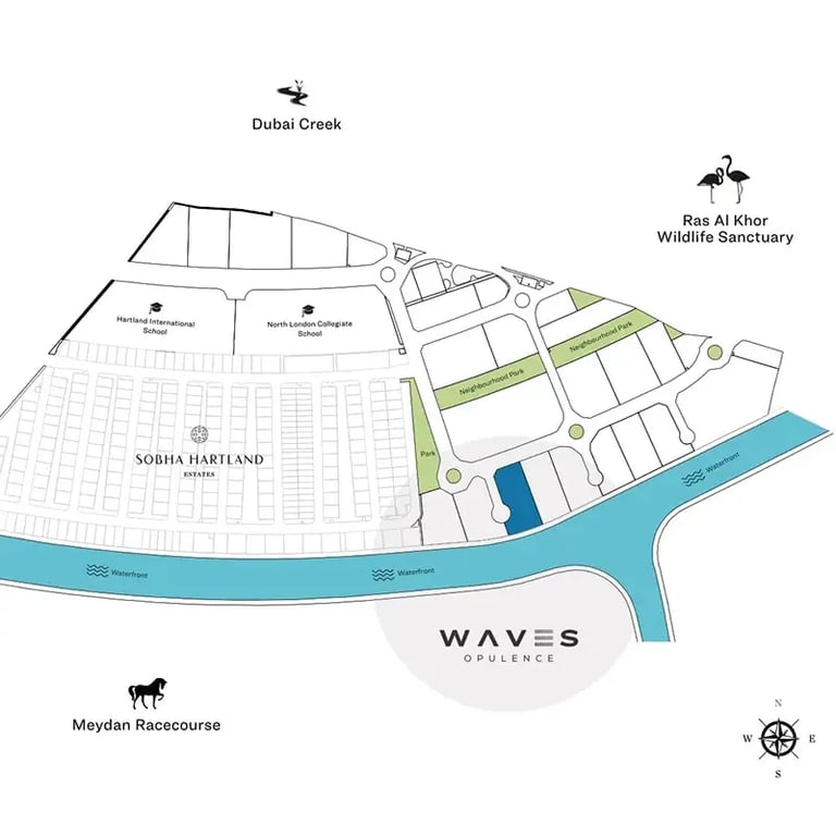Sobha Waves location image