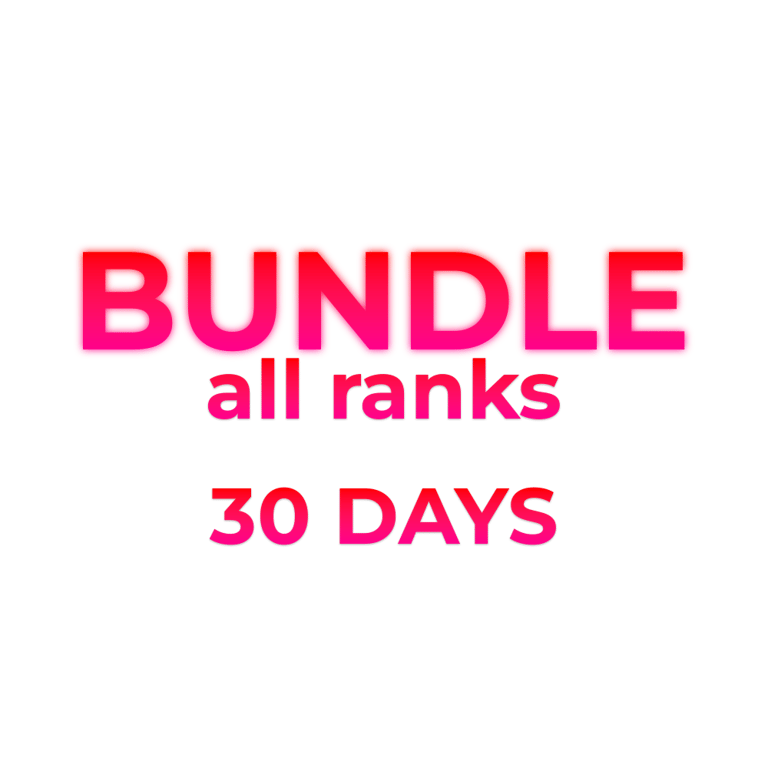 BUNDLE - ALL RANKS (30 days)