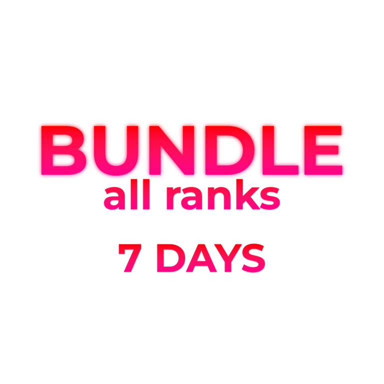 BUNDLE - ALL RANKS (7 days)
