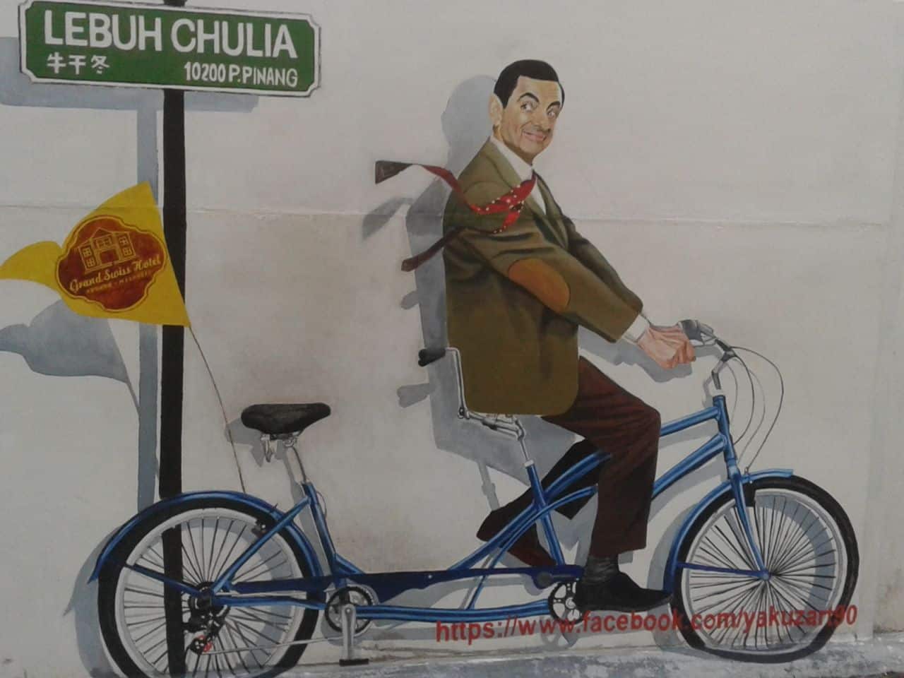 A mural of Mr Bean in George Town, Penang // travelmermaid.com