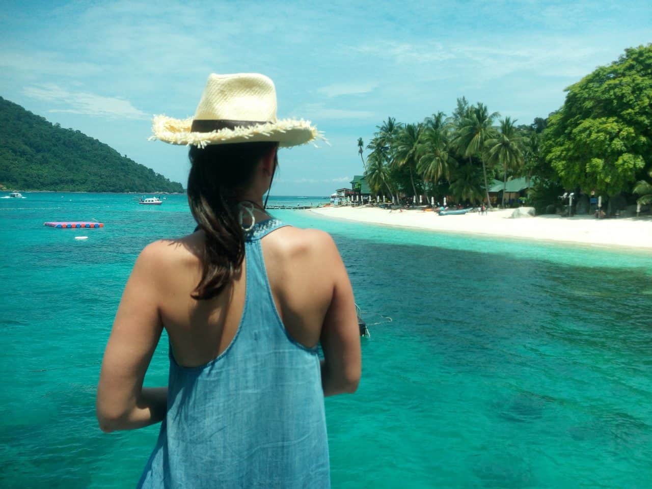 Looking out at the stunning Tuna Bay in Perhentian Besar
