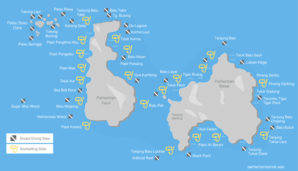 Snorkelling and dive sites in Malaysia's Perhentian Islands