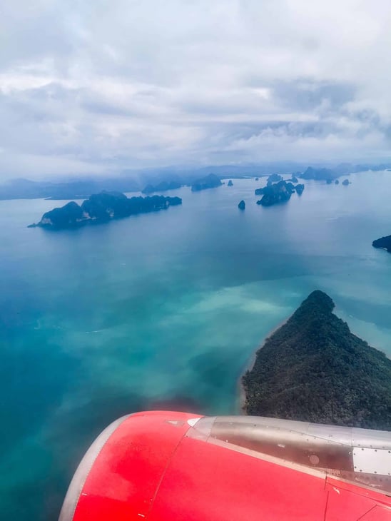 Aerial view of Phuket from the plane