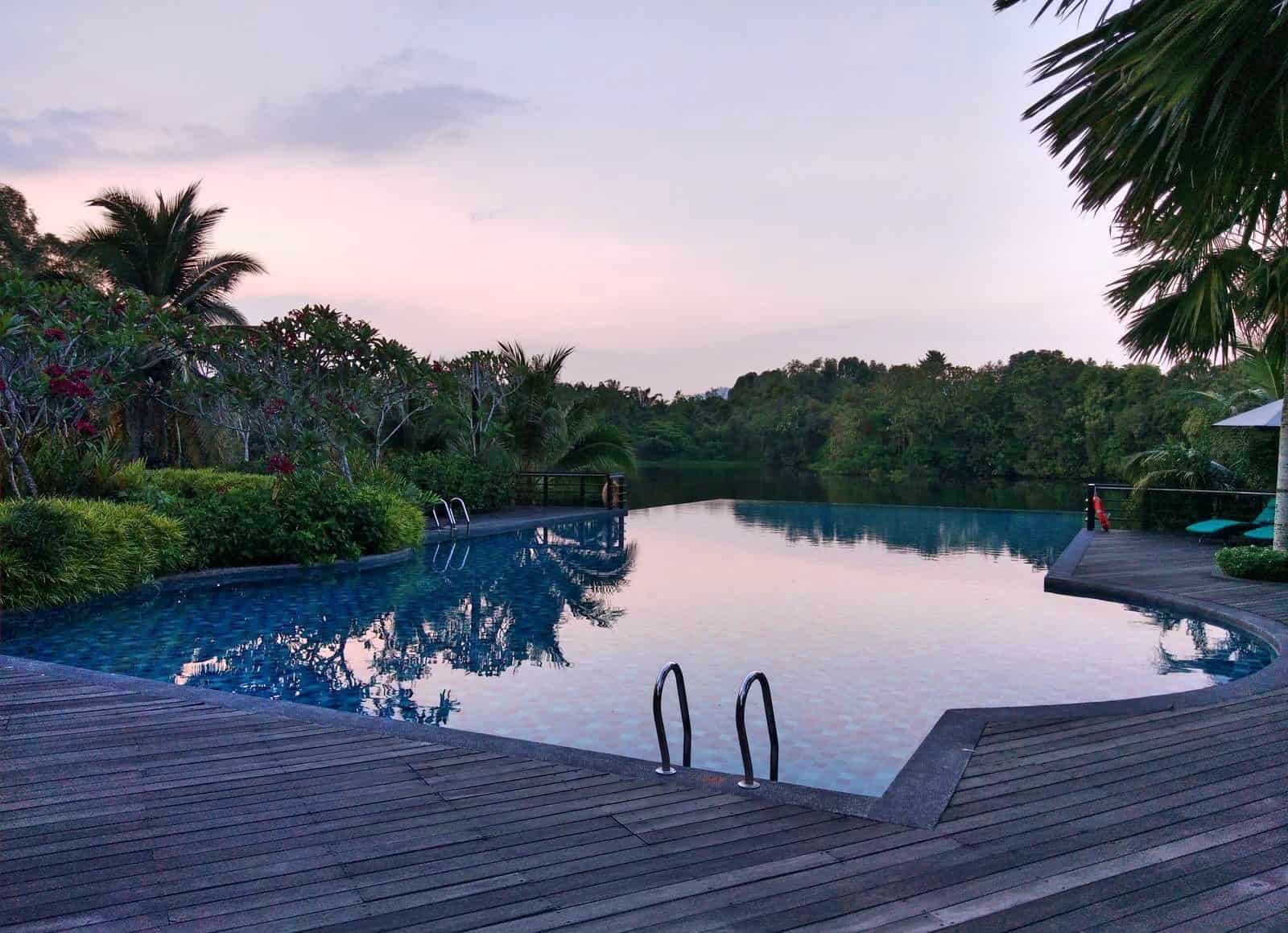 The shared pool and landscape at Mangala Resort & Spa in Malaysia // travelmermaid.com