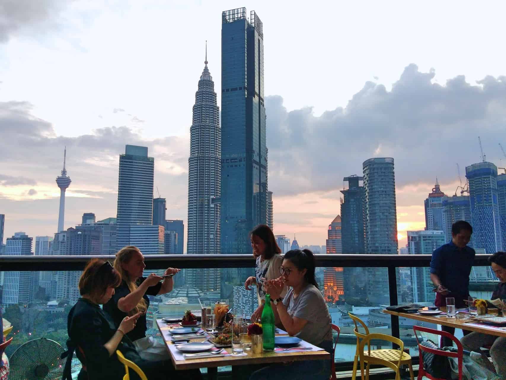 View from the restaurant at Fuegos Sky Dining in Kuala Lumpur // travelmermaid.com