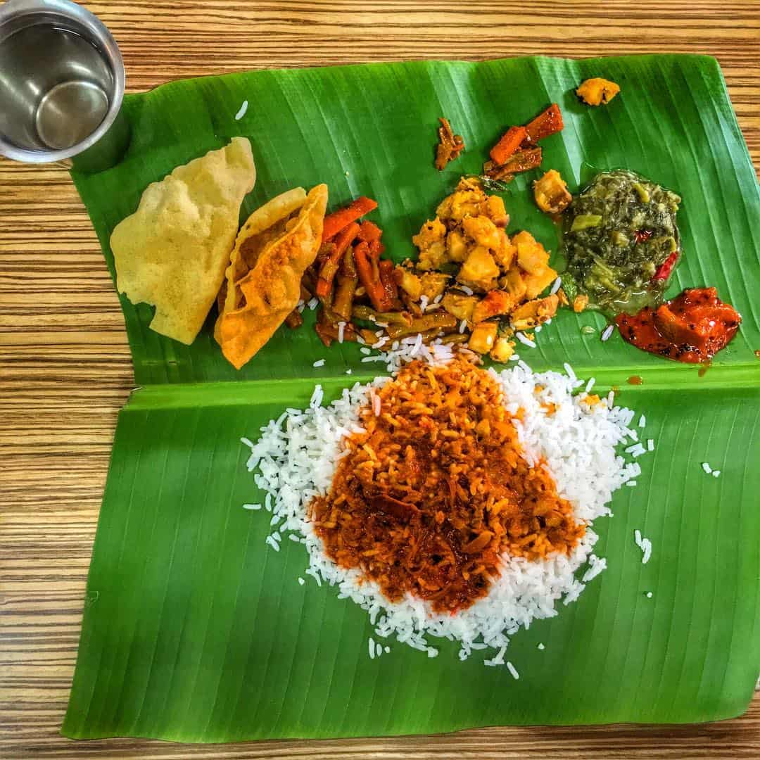 awesome banana leaf rice in Kuala Lumpur