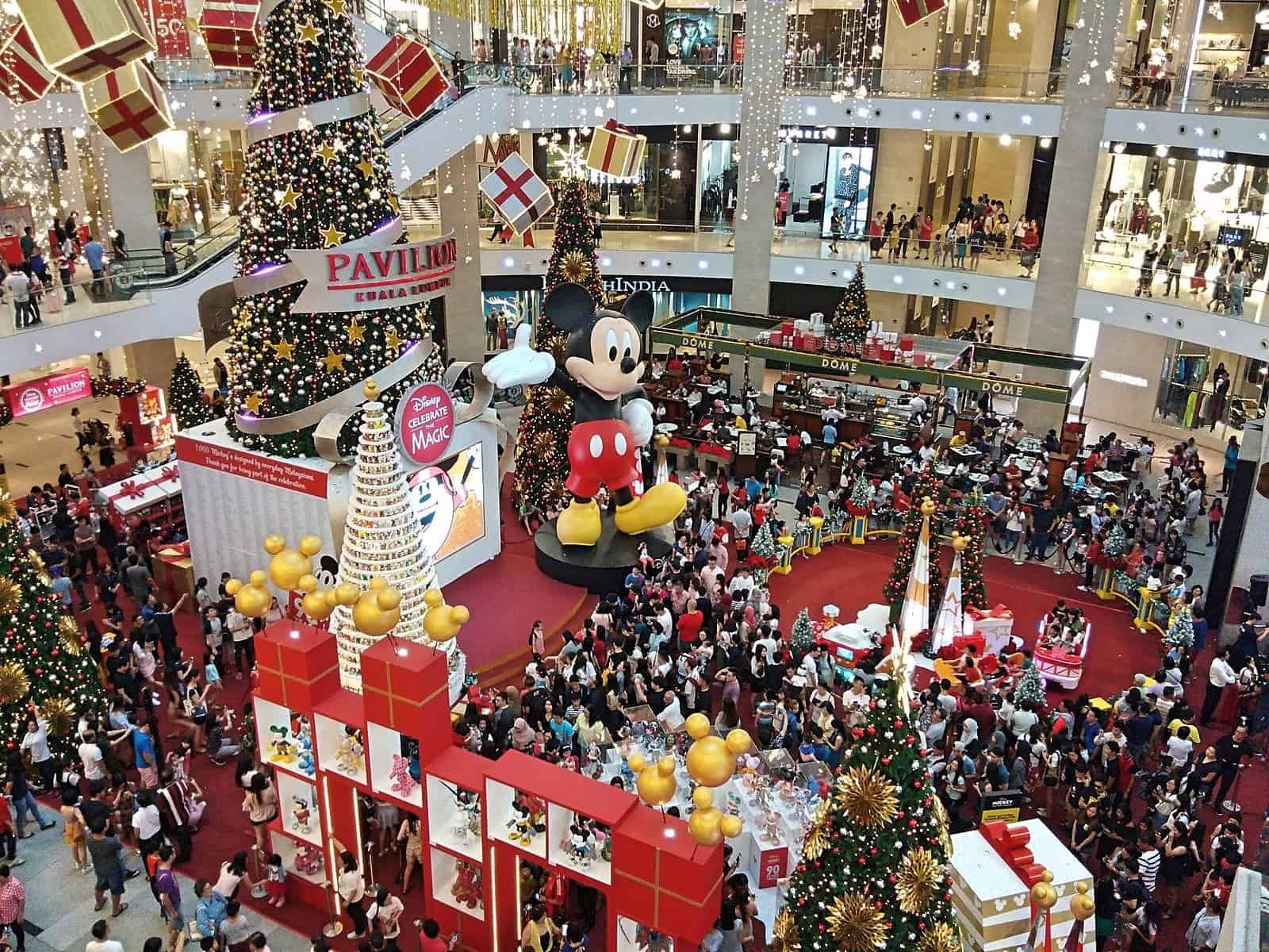 Pavilion shopping centre at Christmas in Kuala Lumpur // Travel Mermaid