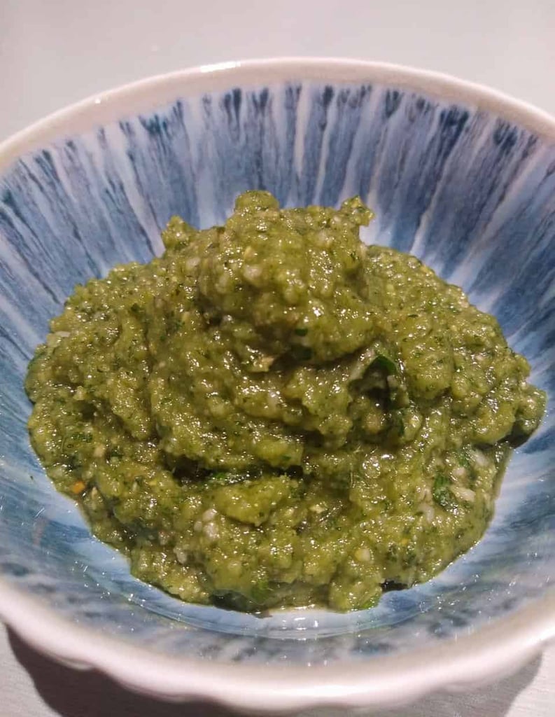 Homemade pesto using basil from the garden // Travel Mermaid