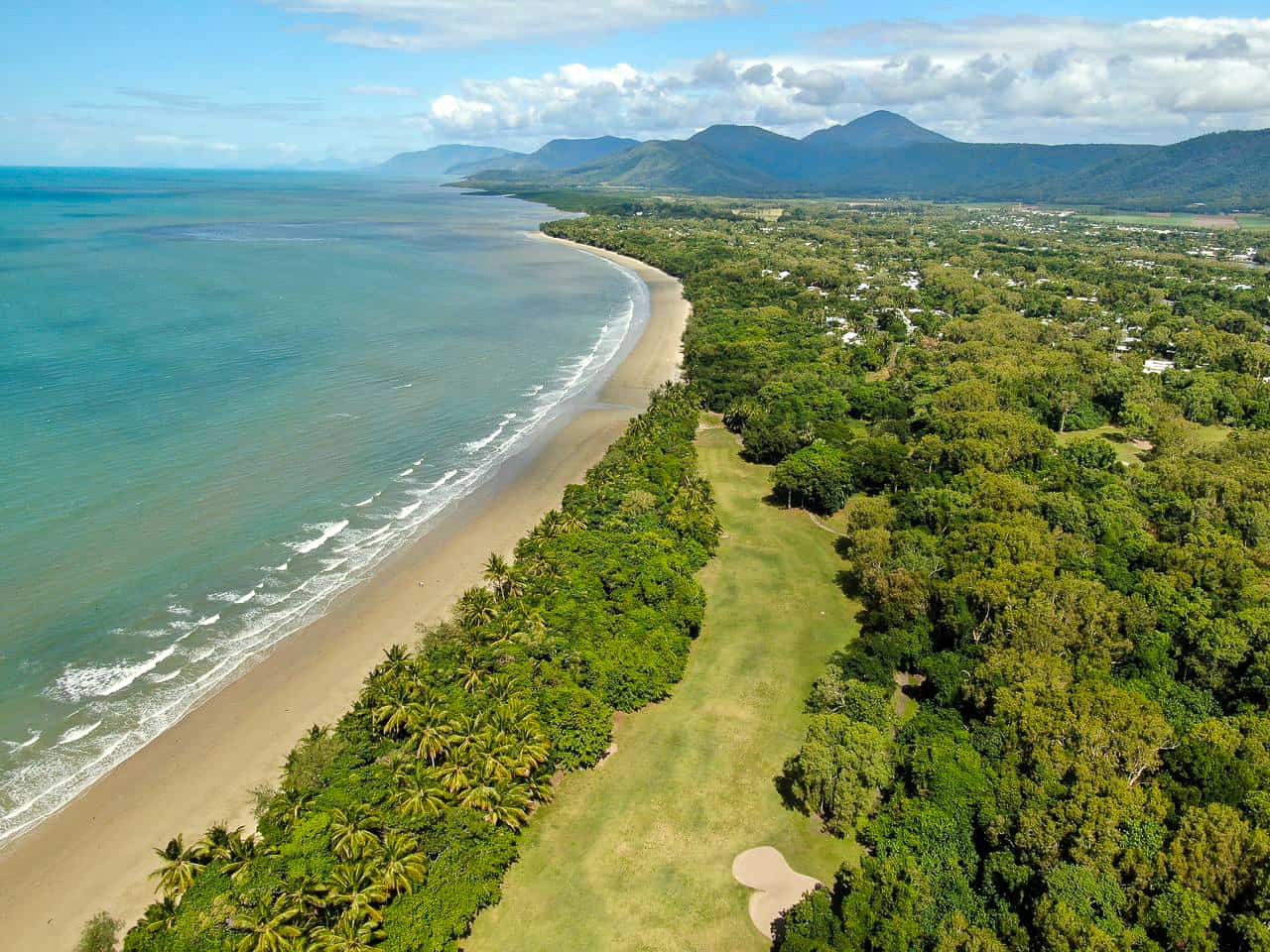 Aerial view of Four Mile Beach in Port Douglas, Australia // Travel Mermaid