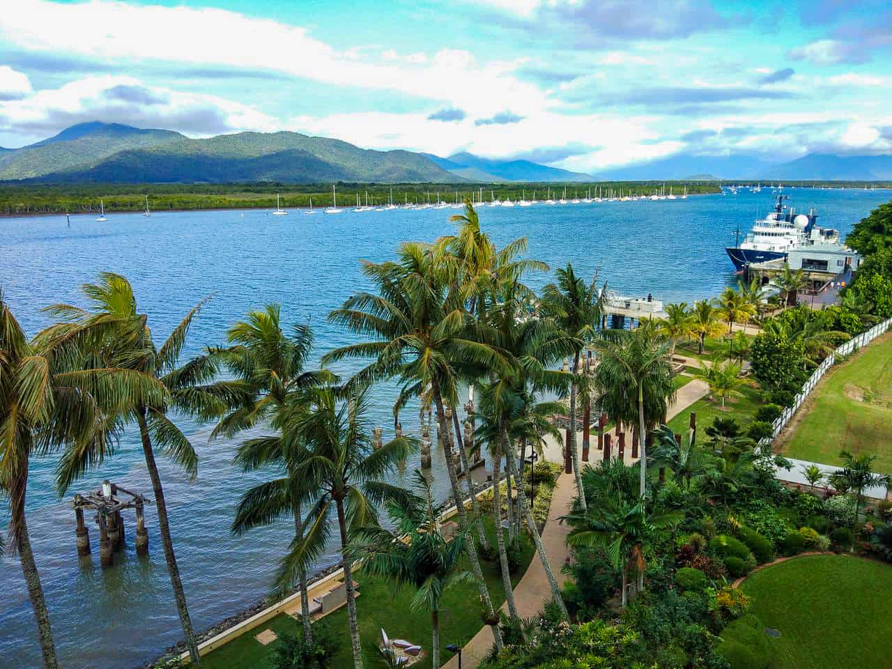 Aerial view of Cairns Marina // Travel Mermaid