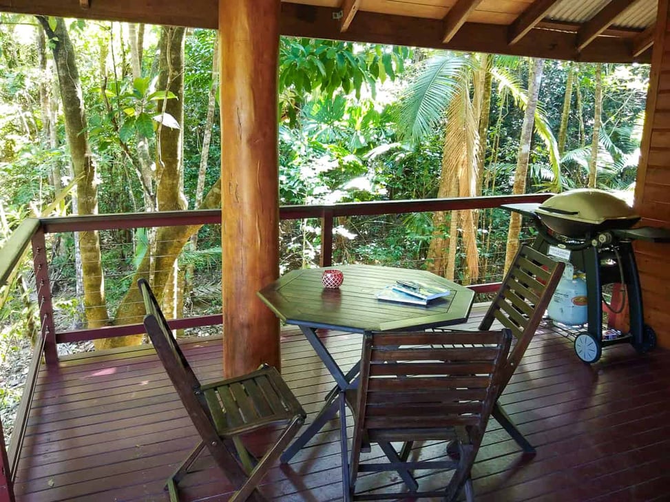 Our cabin terrace in the rainforest at Wildwood in Cape Tribulation, Australia // Travel Mermaid