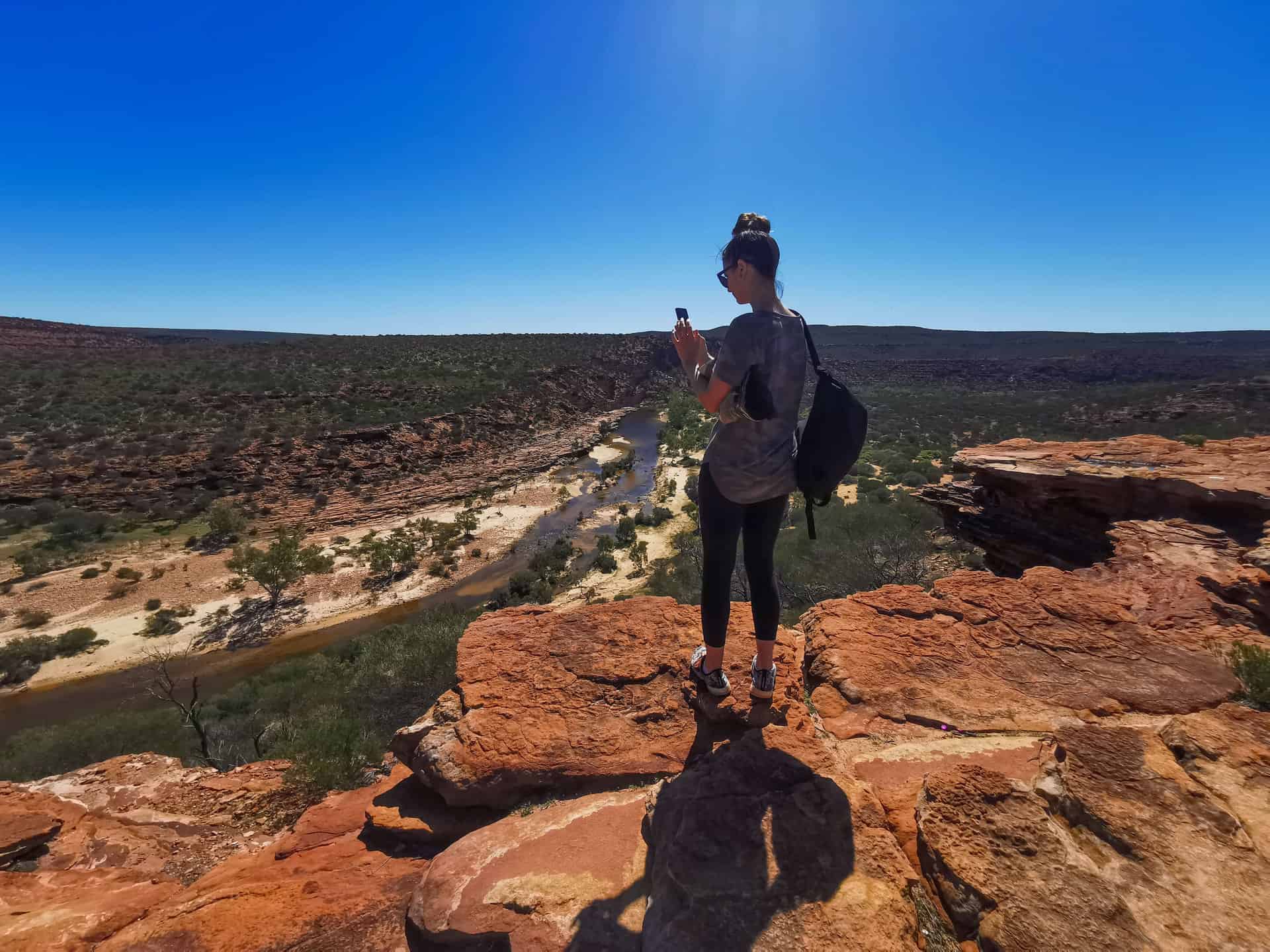 Views of the gorge and Murchison River at Kalbarri National Park