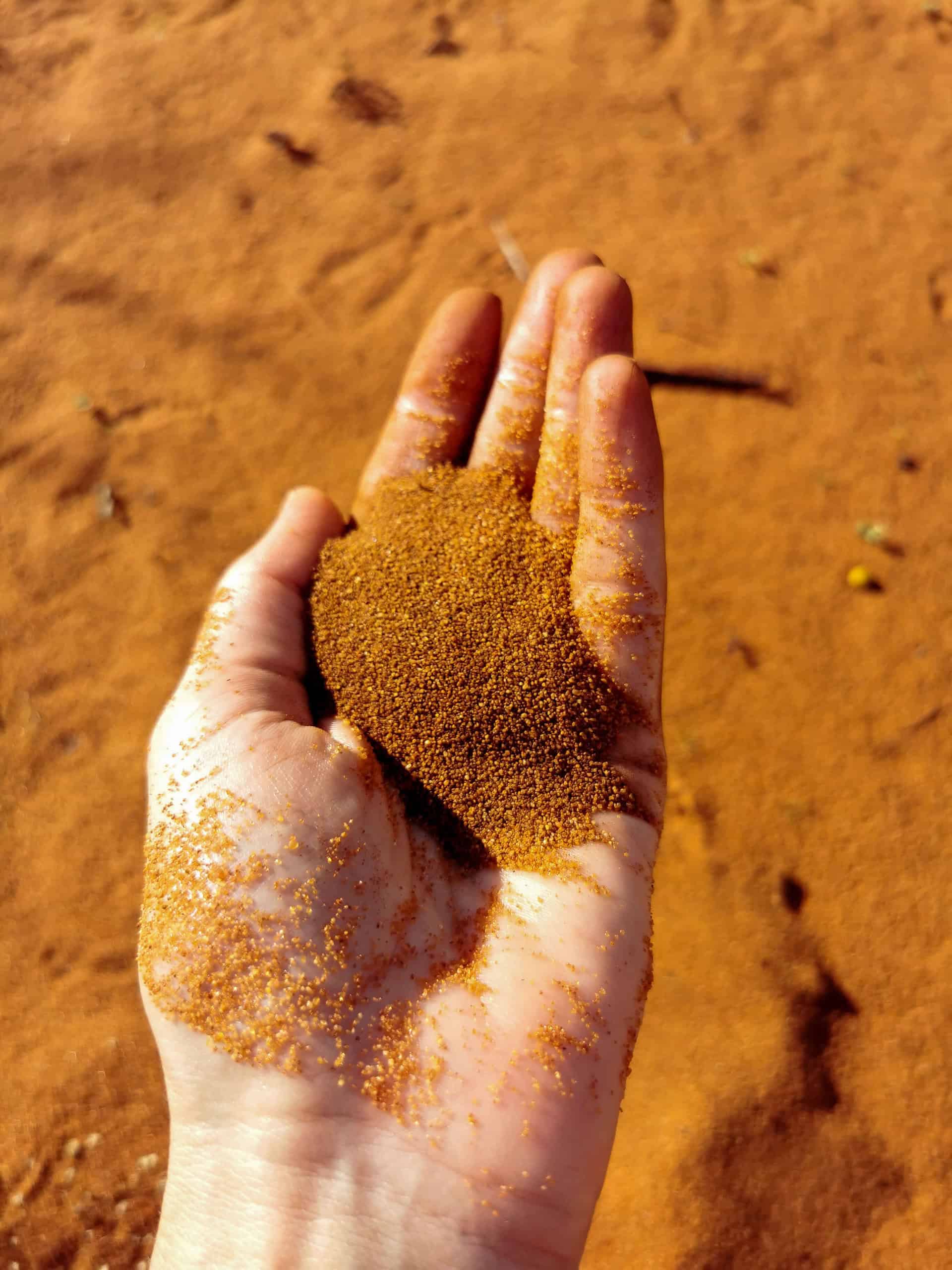 The red sand at Monkey Mia resort