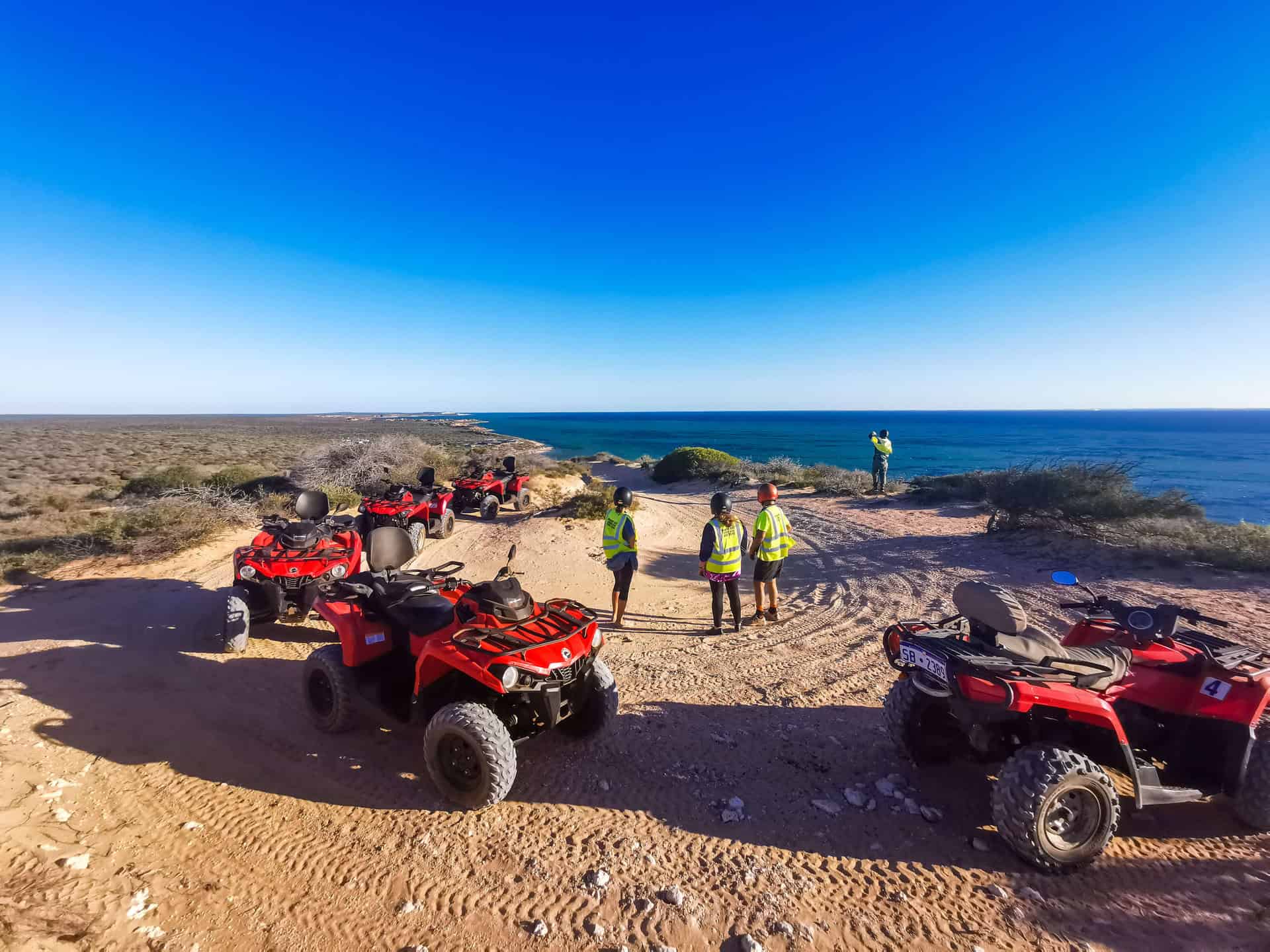 Scenic quad bike tour in Shark Bay