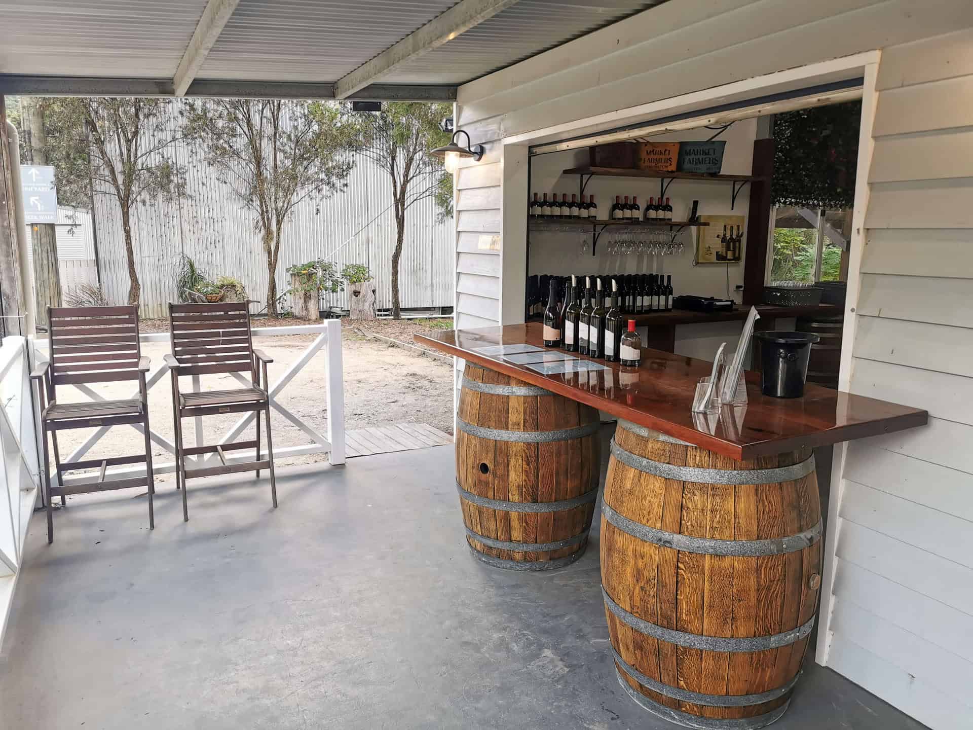 Barney Creek Vineyard and Cottages Cellar Door, on the Scenic Rim