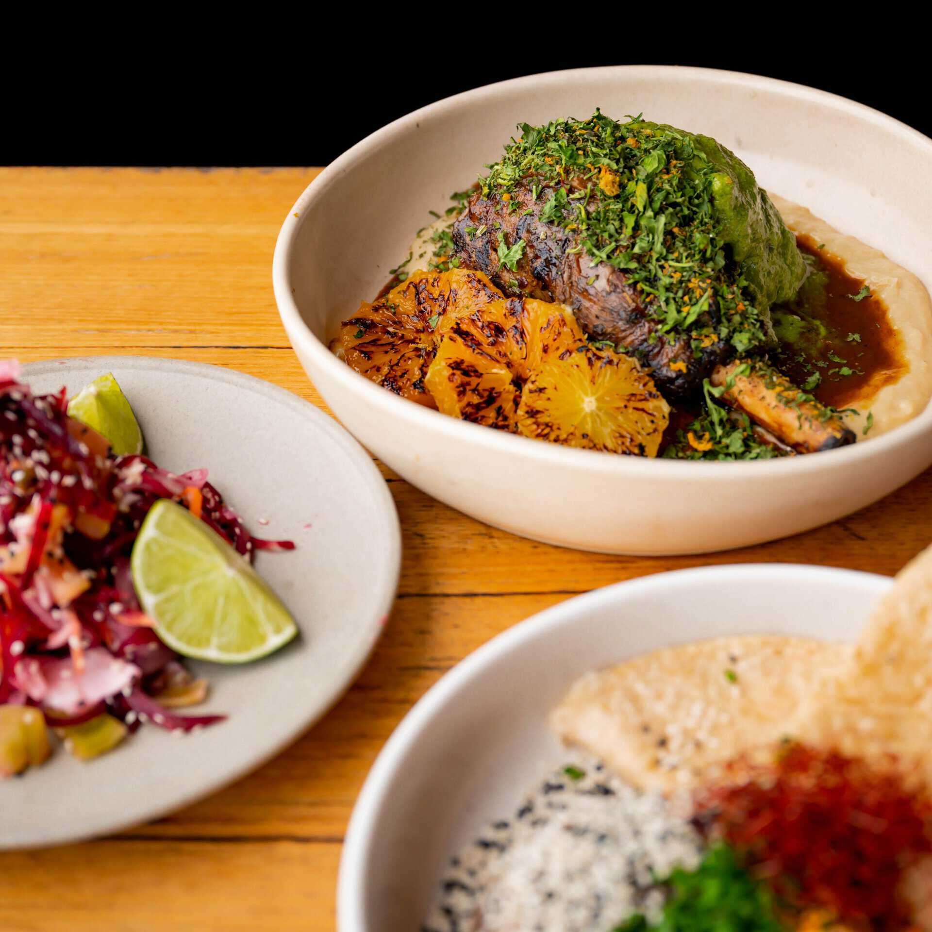 Mains at Guerrilla Mexican restaurant in Cairns