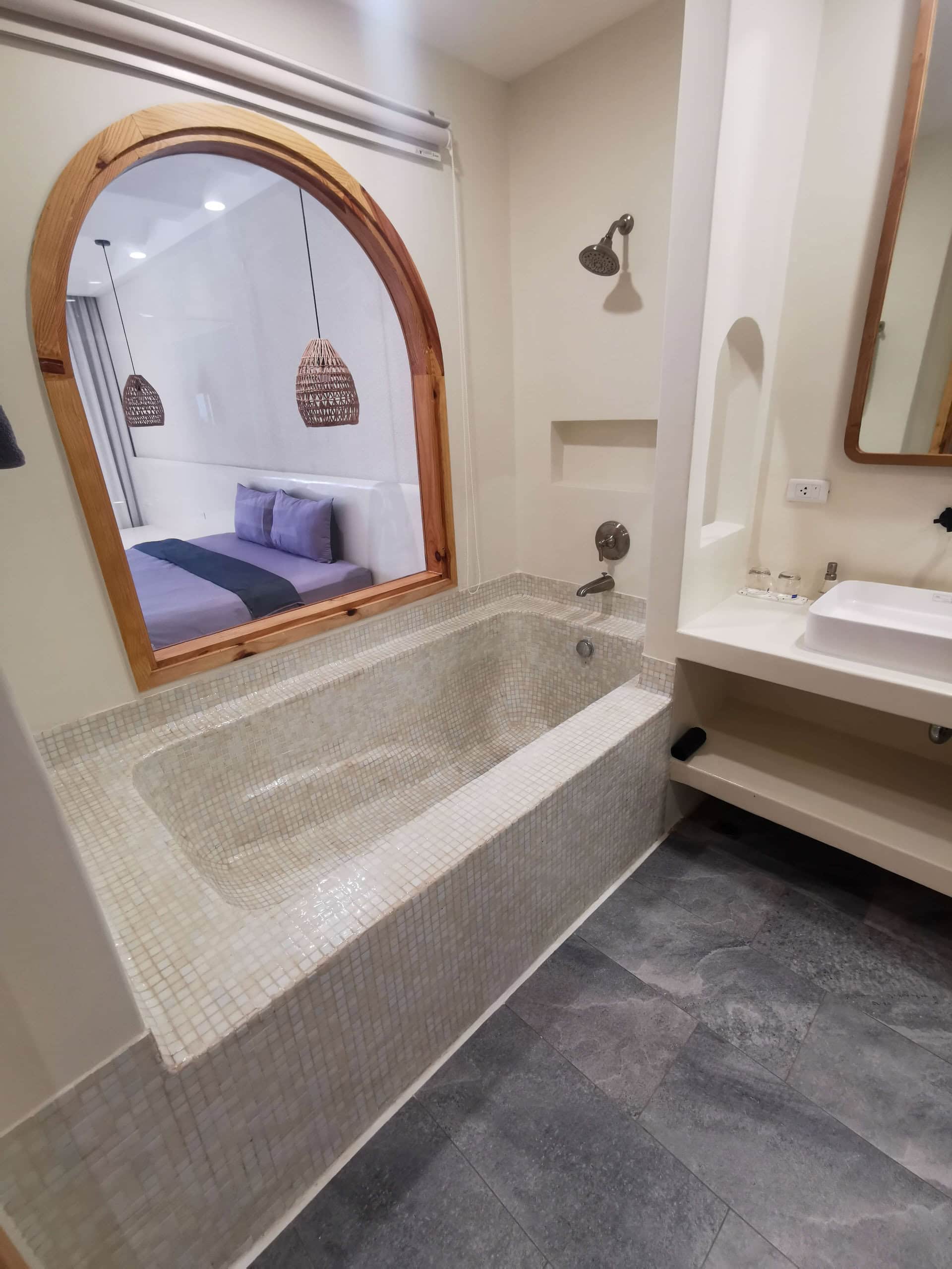 Stylish bathroom at Casa D'Elysea Resort in Phu Quoc, Vietnam