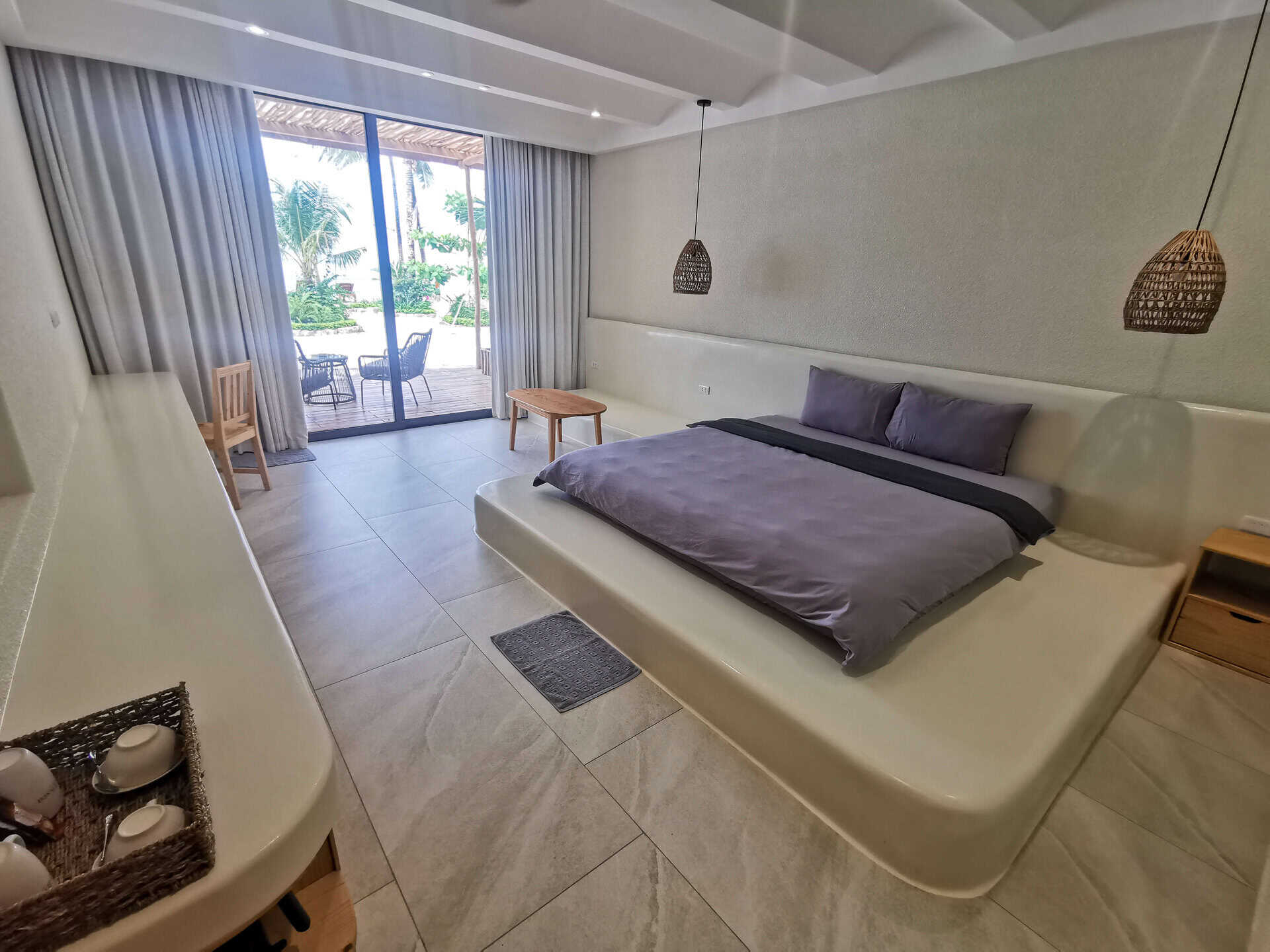 Spacey bedroom at Casa D'Elysea Resort in Phu Quoc, Vietnam