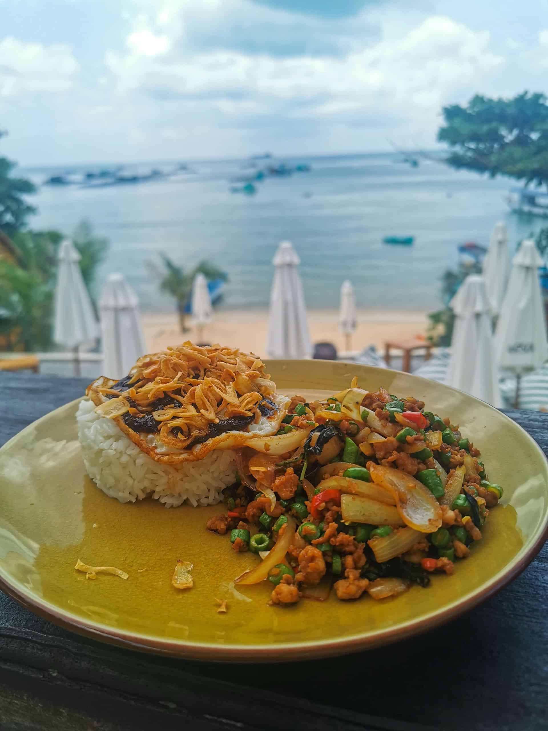 Pork Prad Kra Pow at 40 Six Beach Haus in Ganh Dauat, Phu Quoc
