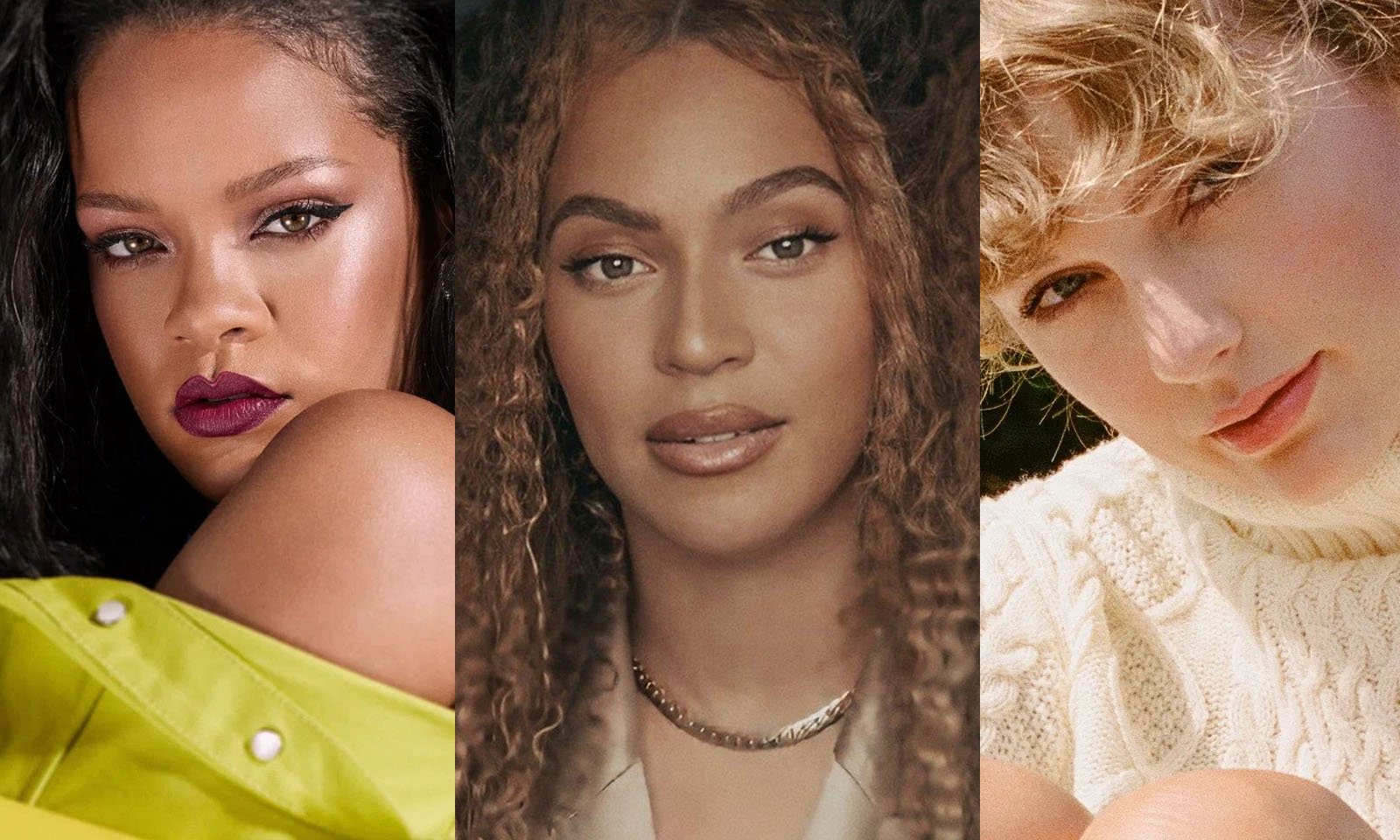 Rihanna, Beyoncé e Taylor Swift são as únicas cantoras na lista da Forbes de mulheres mais poderosas de 2020