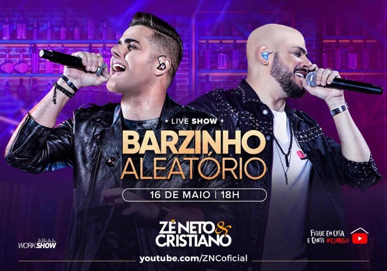Zé Neto e Cristiano fazem Show Live “Barzinho Aleatório” neste sábado (16)