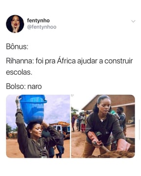 Como Rihanna consegue ajudar mais pessoas sendo artista do que Bolsonaro como presidente; compare