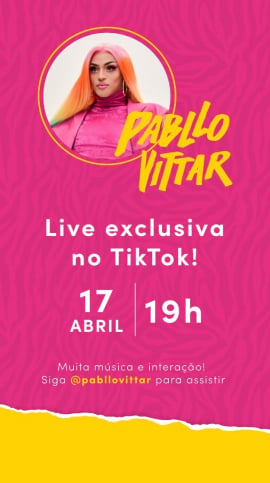 Pabllo Vittar fará pocket show ao vivo no Tik Tok nesta sexta-feira (17)