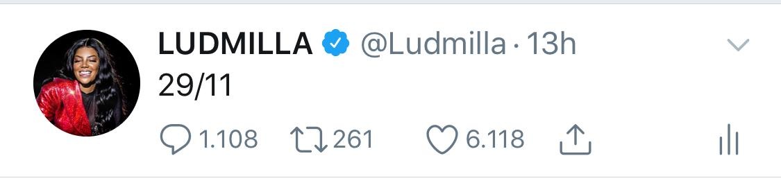 Ludmilla divulga data misteriosa no Twitter e fãs vão à loucura