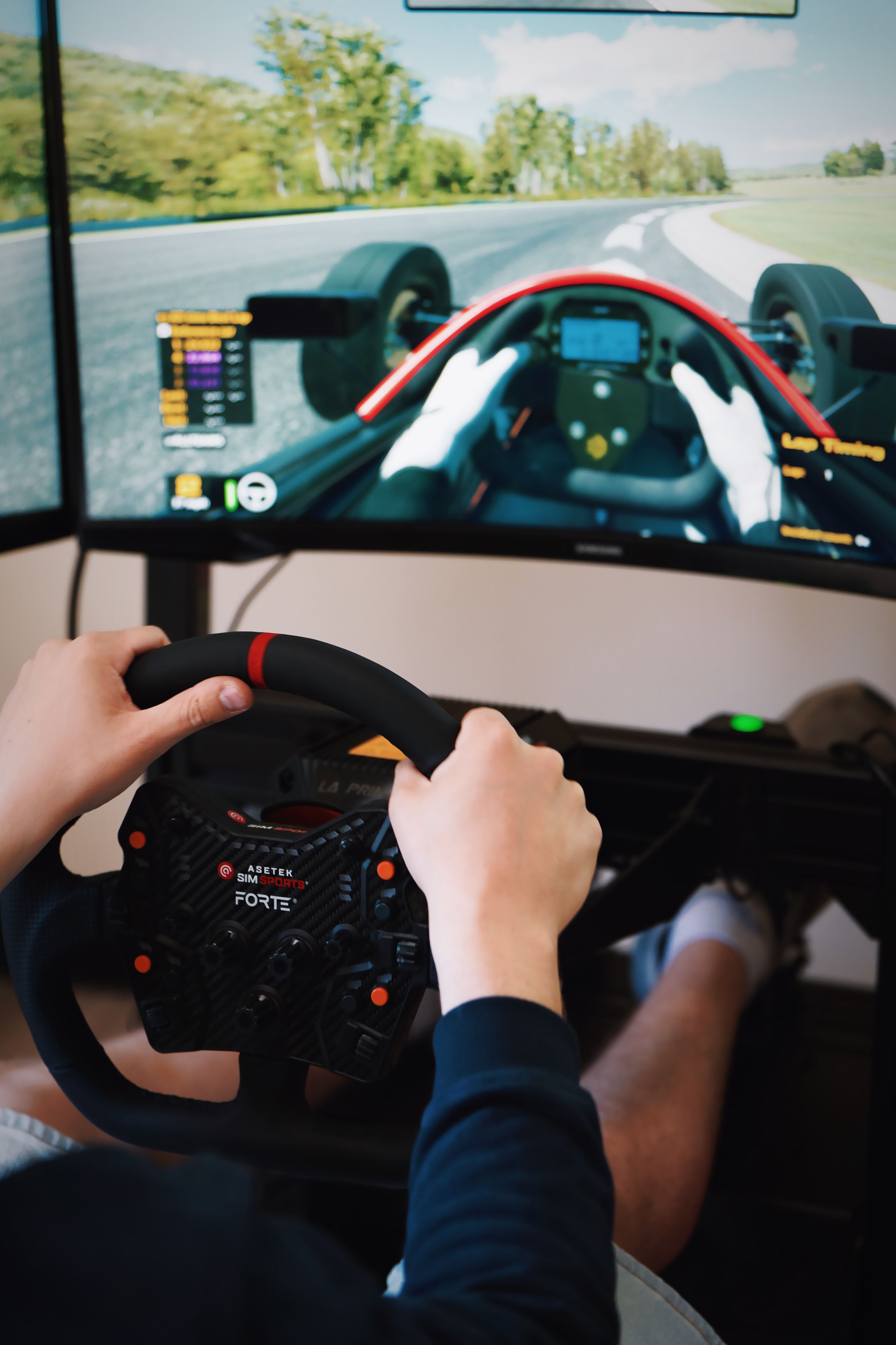 Formula 1 steering wheel with monitor display