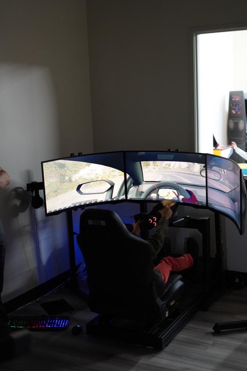 Formula 1 racing simulator station