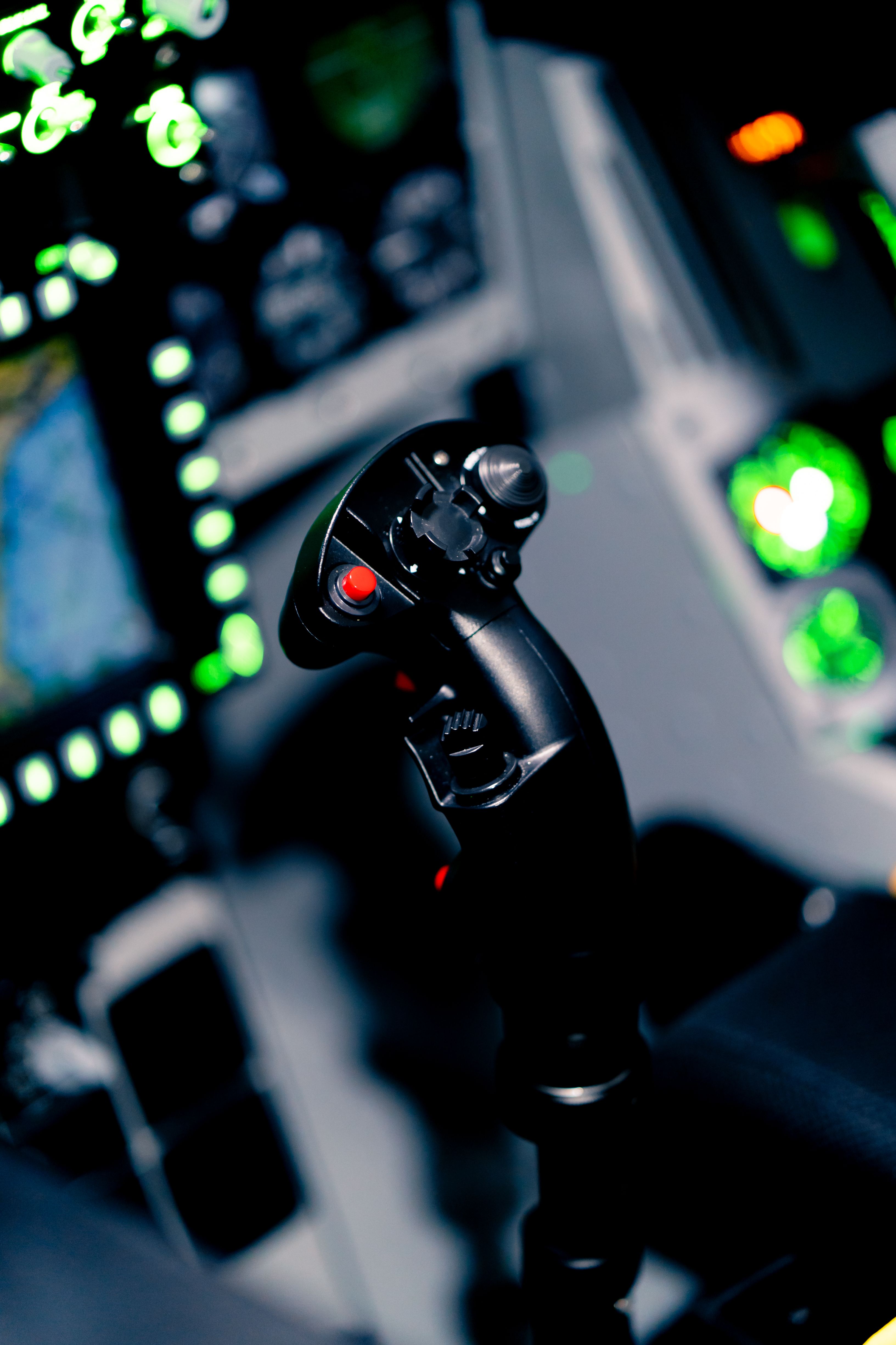 F/A-18 Hornet simulator joystick control system