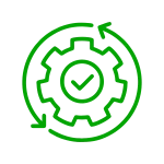 VFI Technology - Graphic element - gears with tick mark
