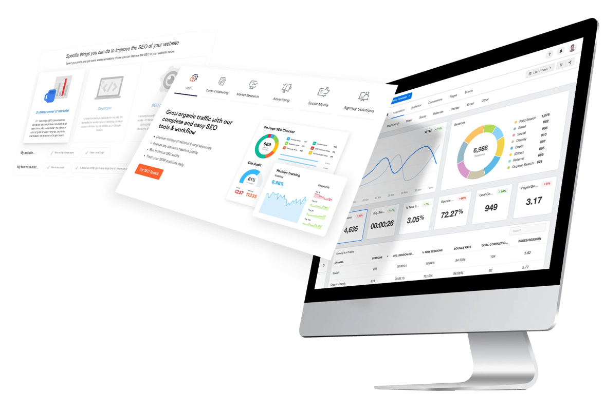 VFI Technology - E-commerce for Cannabis Dispensaries depicted with multiple graph info screens on a computer
