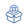 VFI Technology - Graphic element of box with an X mark