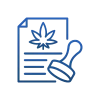 VFI Technology - A stamp featuring a marijuana leaf icon