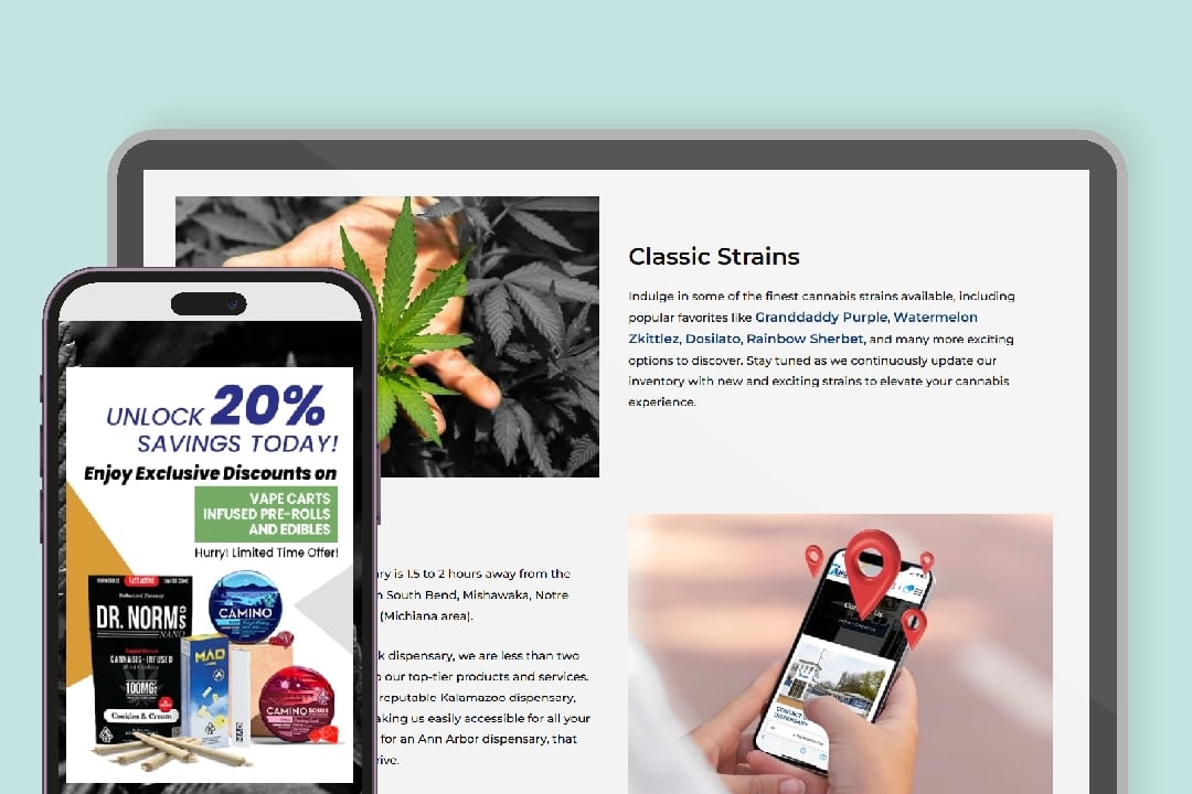 VFI Technology - Web Design & Development - Custome Cannabis website