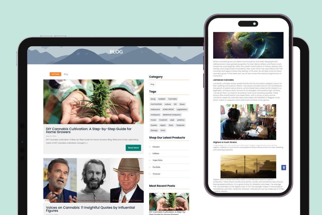Various examples of VFI's cannabis content writing