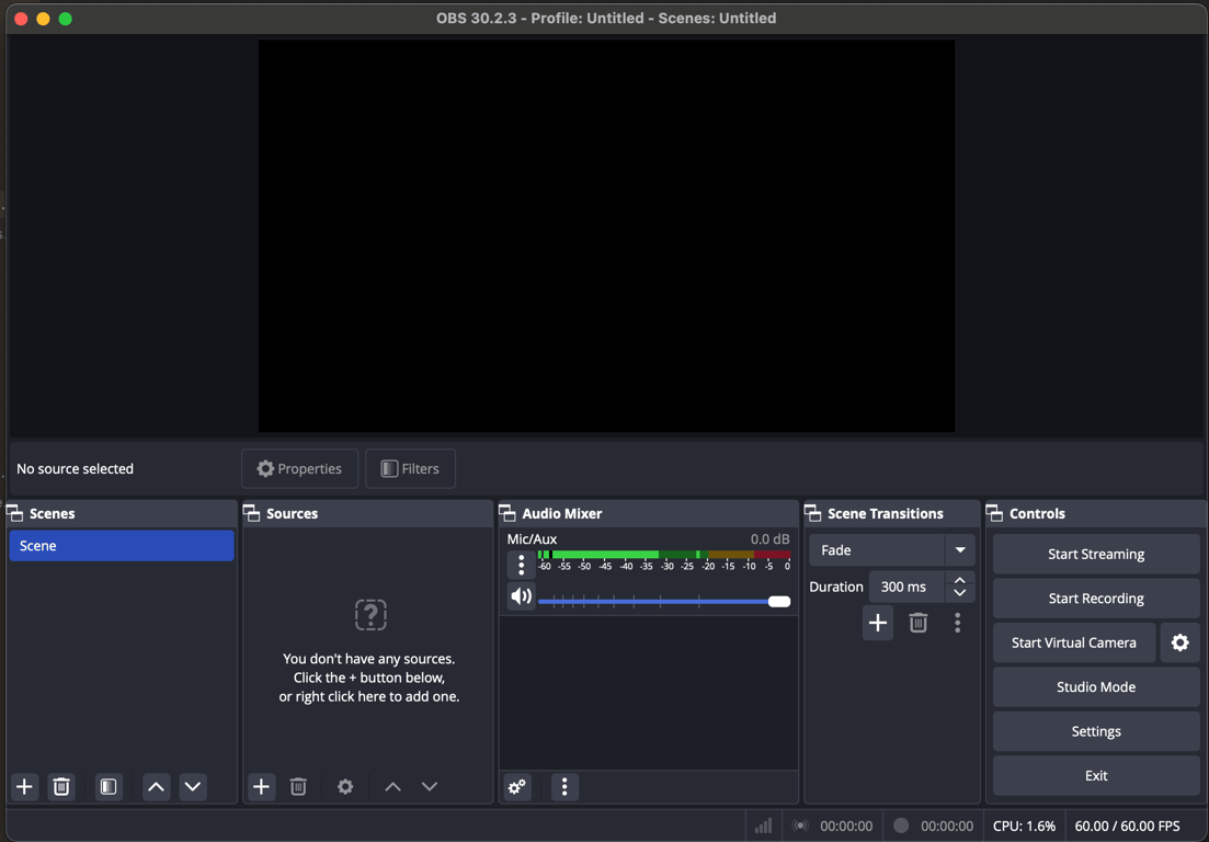 screenshot showing OBS sources