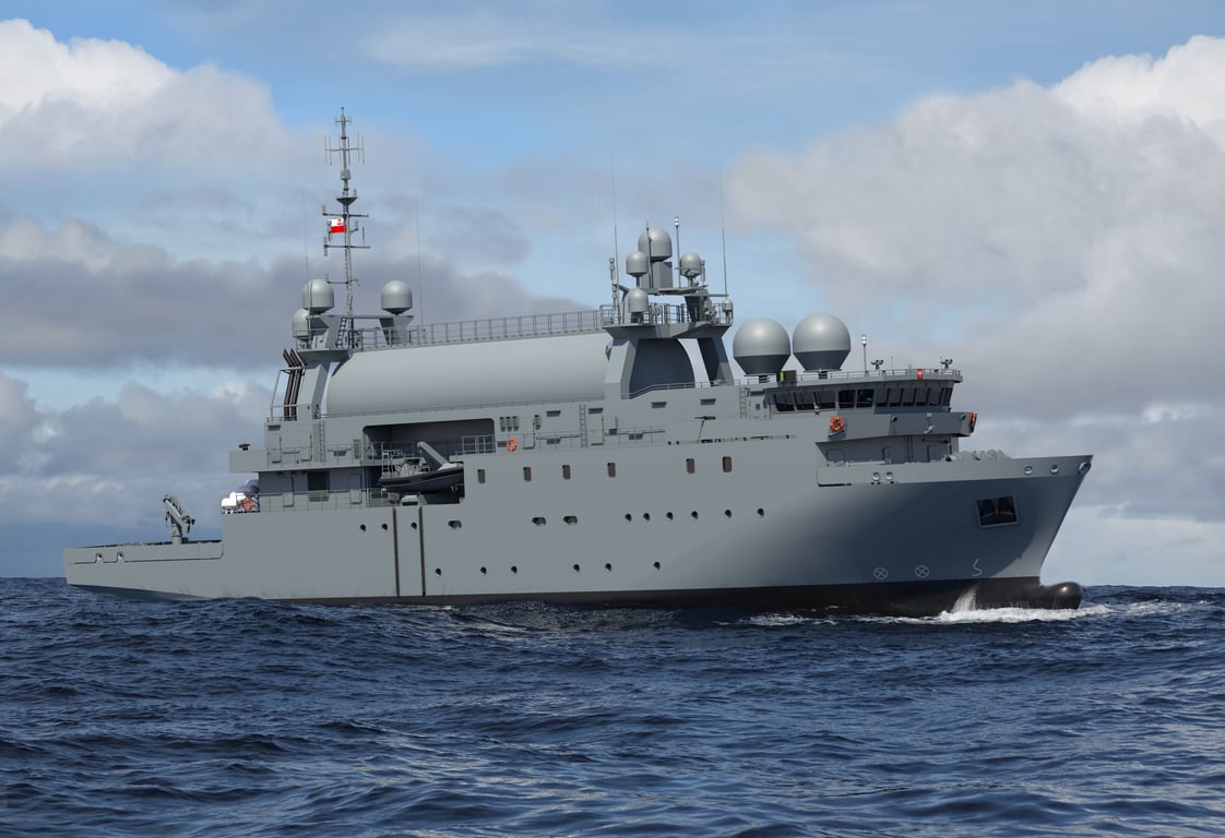 Polens andra SIGINT-fartyg ORP Henryk Zygalski sjösatt i Gdańsk