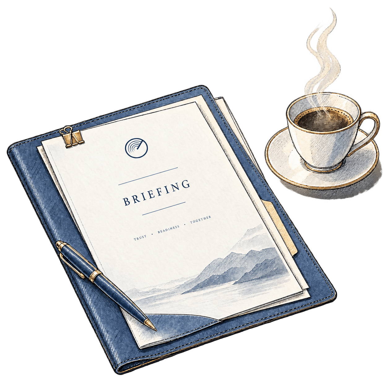 Coffee and report 