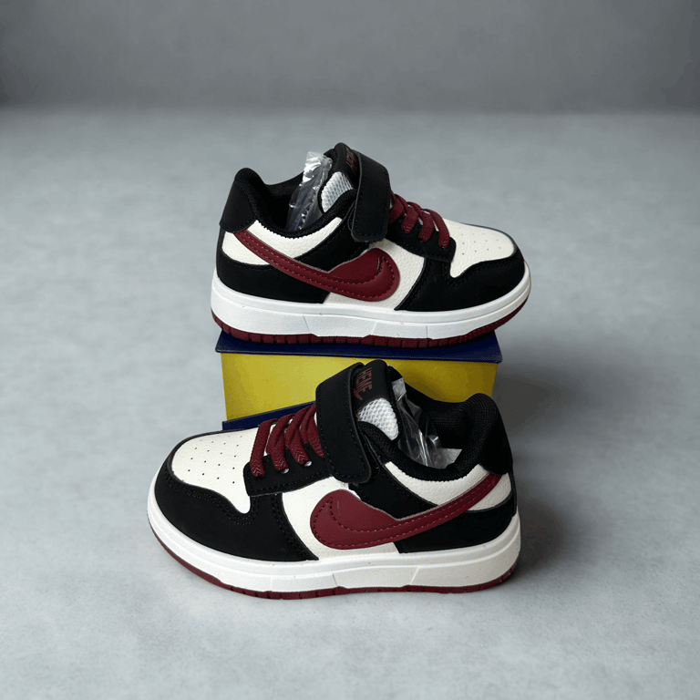 M141 Giày Sneaker Thể Thao Trẻ Em Dáng Dunk Low Phối Màu Xanh Ghi / Đỏ Đô Cá Tính Phong Cách Hàn Quốc
