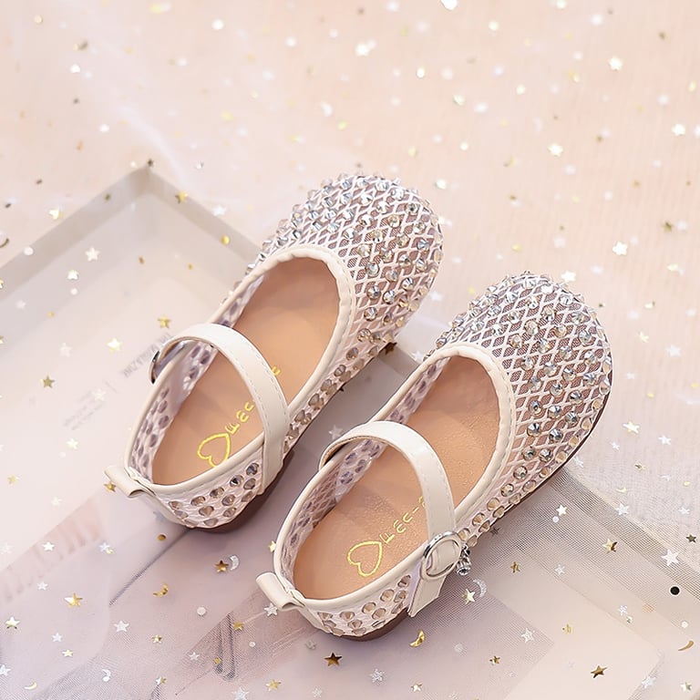 M193 Giày Búp Bê Bé Gái Lưới Đính Đá Lấp Lánh Công Chúa – Giày Búp Bê Trẻ Em Dáng Mary Jane Mùa Hè Thoáng Khí Đi Dự Tiệc