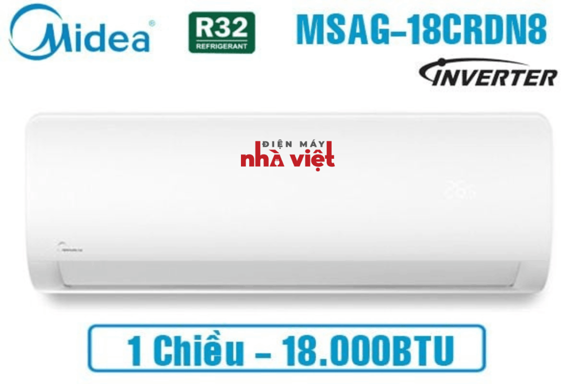 Điều hòa Midea inverter 18000BTU 1 chiều MSAGII-18CRDN8
