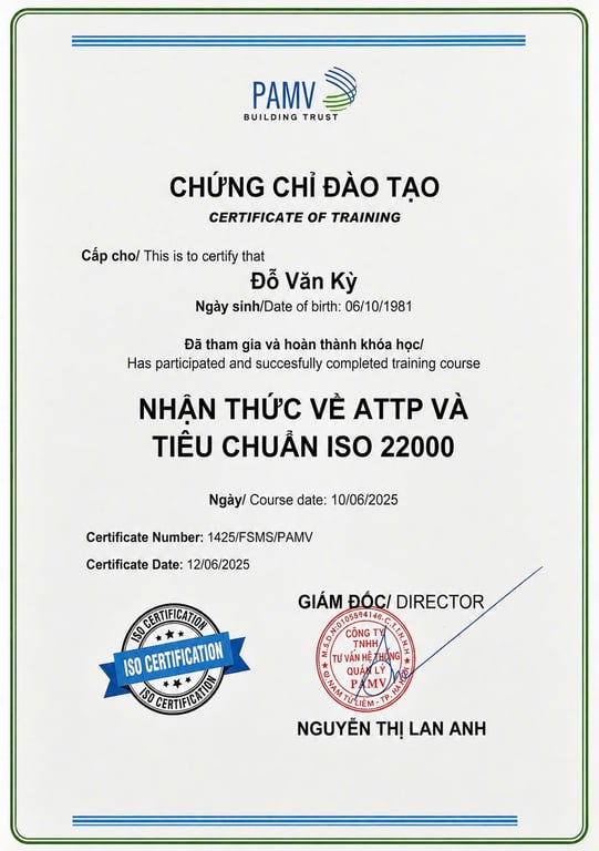 Chứng Chỉ Đào Tạo