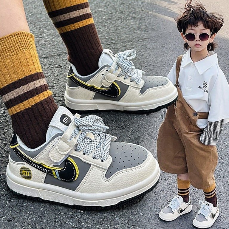 M150 Giày Sneaker Thể Thao Trẻ Em Phong Cách Hàn Quốc – Giày Trẻ Em Da PU Mềm Dây Dán Tiện Lợi Đi Học, Đi Chơi