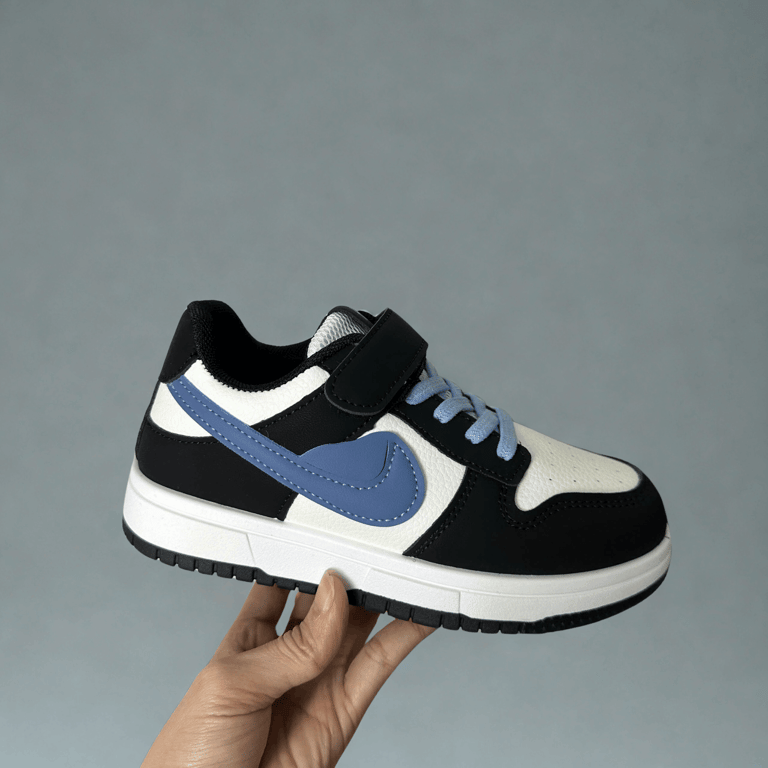 M141 Giày Sneaker Thể Thao Trẻ Em Dáng Dunk Low Phối Màu Xanh Ghi / Đỏ Đô Cá Tính Phong Cách Hàn Quốc