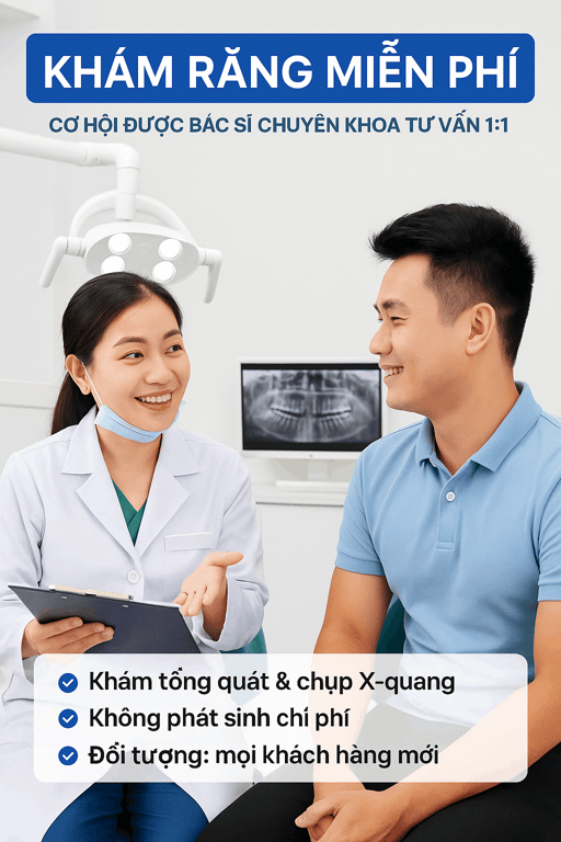 Khám Răng Miễn Phí – Cơ Hội Được Bác Sĩ Chuyên Khoa Tư Vấn 1:1