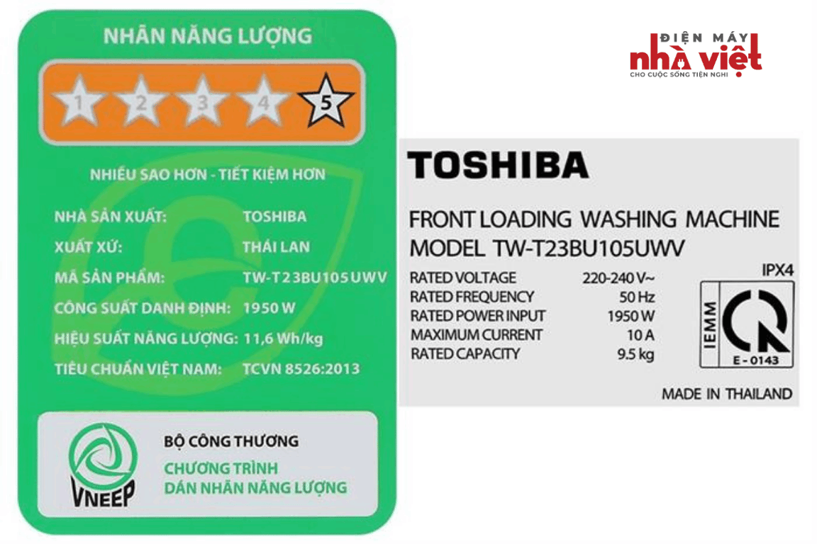 Máy giặt Toshiba Inverter 9.5 kg TW-T23BU105UWV(MG) Thumbnail 4