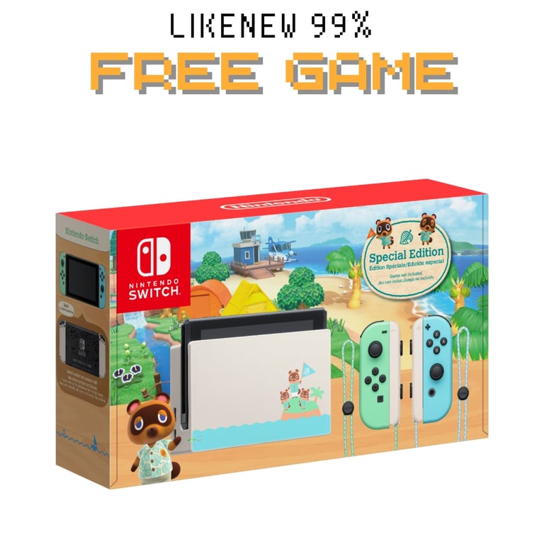 Nintendo Switch V2 Cũ Màu Animal Crossing Fullbox 98%